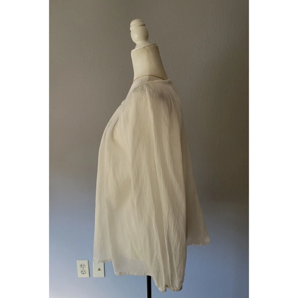 MIKOH // white low plunge relaxed fit resort style top - Picture 10 of 14